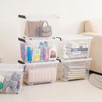 Citylife 54 QT Clear Plastic Storage Bins - Image 5