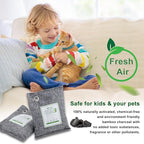 Activated Charcoal Odor Absorber, Natural Charcoal Bags Odor Absorber Bamboo - Image 3