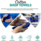ZUPERIA Cotton Shop Towel – Multipurpose Cleaning Cloths Reusable Shop Rags - Image 5