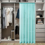 Tollpiz Sheer Curtains Closet Linen Textured Curtain Sheers Doorway Light - Image 3