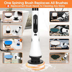 Electric Spin Scrubber, Cordless Cleaning Brush, 8 Brush Heads & 2 Speeds - Image 4