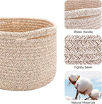 Small Basket for Organizing | Cube Shelf Closet Storage Baskets | 9.7×9.7×7.1” - Image 2