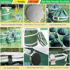 32-Gallon Collapsible Trash Can Hard-Shell Bottom Yard Garden Bag - Image 4