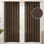 YoungsTex Dark Brown Linen Curtains by YoungsTex