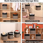 11 Inch Cube Storage Bins, Storage Cube Organizer Bins, Woven Cotton Rope - Image 4