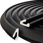 V-Shaped Weather Stripping Door Seal, 52.5FT Draft Stopper by VANNESSE