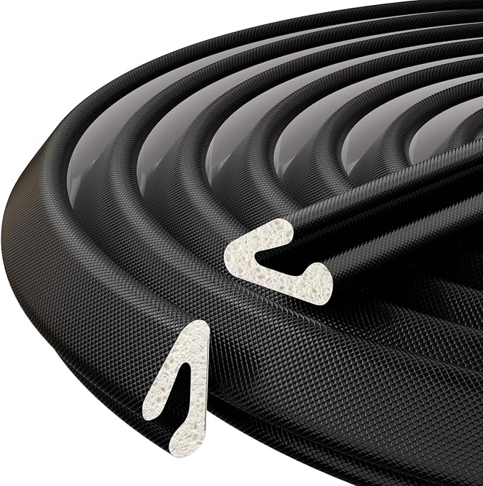 V-Shaped Weather Stripping Door Seal, 19.7FT Draft Stopper by VANNESSE