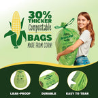 10-13 Gallon Compostable Trash Bags Drawstring 30 Bags Heavy Duty Extra Thick 1 - Image 4