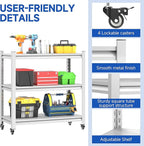 34''W Garage Heavy Duty 3-Tier Adjustable Storage Rack, Steel Shelving - Image 5