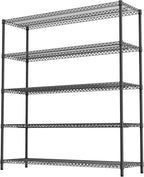5 Tiers Storage Shelves Load 3300LBS, Metal Shelving Wire Metal Shelving Unit - Image 7
