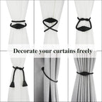 2 Pack Magnetic Curtain Tiebacks Rope Modern Handmade Curtain Tie Backs - Image 5