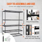 VEVOR Storage Shelving Unit, 5-Tier Adjustable, 2000 lbs Capacity, Heavy Duty - Image 3