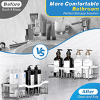 EUDELE 5-Pack Rustproof Stainless Steel Shower Caddy – No Drill Adhesive - Image 3