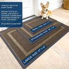 OLANLY Front Door Mat Indoor Outdoor Entrance, Waterproof All-Season, - Image 2