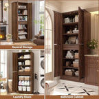 Unikito 71" Farmhouse Kitchen Pantry Storage Cabinet - Image 7