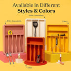 SMIRLY Silverware Drawer Organizer – Bamboo Kitchen Drawer Organizer, - Image 6