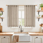 YoungsTex Dark Oatmeal Linen Curtains 40 Inch Length by YoungsTex