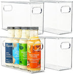 Plastic Food Storage 4 Pack Clear Container Bin by primebox