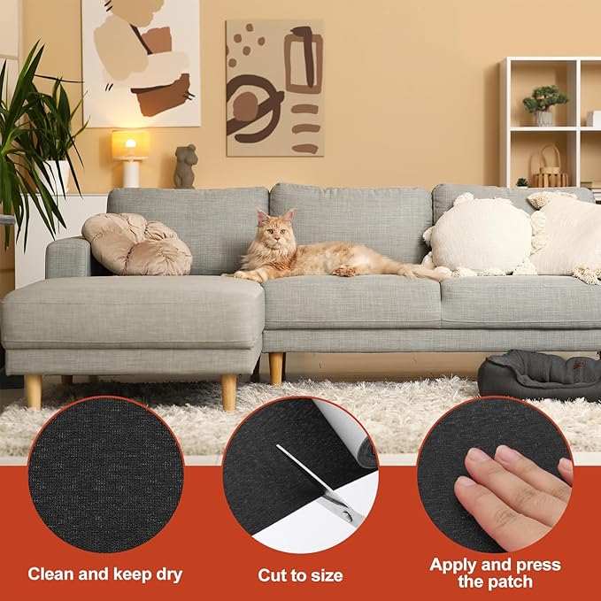 PATIKIL 70x6.2 Inch Linen Repair Tape, Repair Fabric Patch Self Adhesive Couch - Image 3