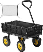 VIVOHOME Heavy Duty 400 Lbs Capacity Mesh Steel Garden Cart Folding Utility by VIVOHOME