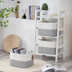 COMFY-HOMI 3-Pack Cotton Rope Woven Basket - Image 5