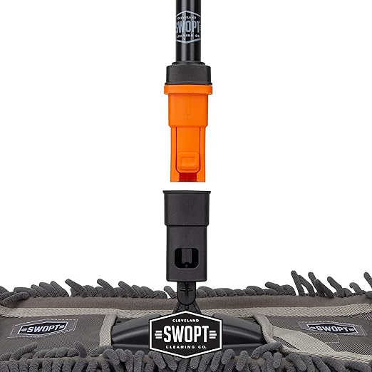 SWOPT 18” Microfiber Dust Mop + 60" Steel Handle, Combo — Dust Mop Head - Image 4