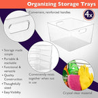 ClearSpace Clear Plastic Storage Bins – XL 4 Pack Perfect - Image 4