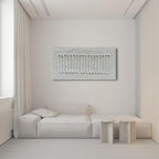 NANKAI Art 24x48 Inchs White Minimalist Art Oil Painting Hand Painted Thick - Image 4