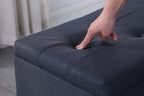 Set of 3 Hinged Storage Ottoman, End of Bed Bedroom Bench Window Bench - Image 5