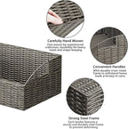 Ollieroo Rattan Storage Baskets, Handwoven Wicker Storage Bins - Image 3