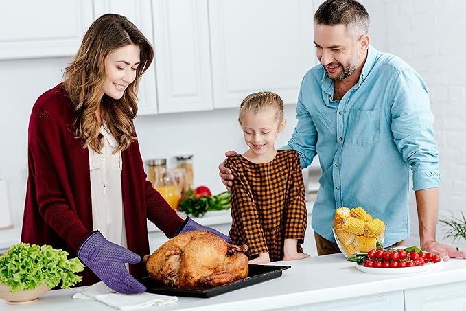 KITCHEN PERFECTION S Silicone Smoker Oven Gloves -Extreme Heat Resistant BBQ - Image 7