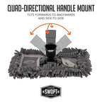 SWOPT 12” Microfiber Dust Mop Head w/Refill — Cleaning Head Interchangeable - Image 9