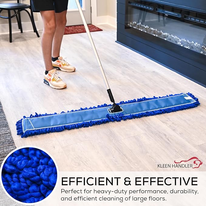 KLEEN HANDLER 48 Inch Microfiber Dust Mop, X-Large Washable Commercial - Image 8