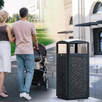 Commercial Metal Outdoor Trash Can - Image 2