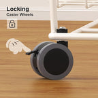 PUSDON Stackable Metal Storage Carts, Dual Use Shelf - Image 6