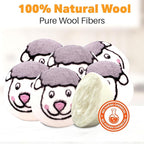 Wool Dryer Balls Organic Felt 6 Pack Laundry Fabric Softener, Extra Large - Image 6