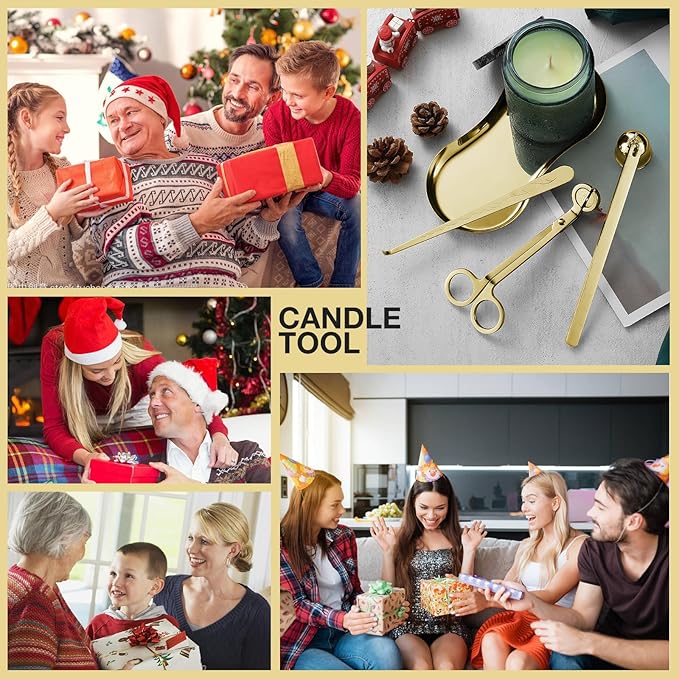 PATOISE 4 in 1 Candle Accessory Set, Candle Wick Trimmer Cutter, Candle Snuffer - Image 8