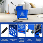HOMCOM Compact Mop Bucket with Wringer on Wheels - Image 8