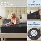 BEDLORE Twin Size Mattress Protector Waterproof, Mattress Pad Fitted 6-15 Inch - Image 4