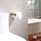 TASTOS Toilet Paper Holder SUS304 Stainless Steel Round Size Brushed Gold 2 Pack - Image 2