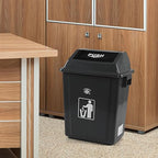 4 Pack Plastic Swing Lid Trash Can, 6 Gallon Trash Cans - Image 4