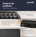 homerella® Bathtub Mat Non Slip 35x16, Incl. Hooks - Image 4