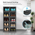 12 Pack Hard Sturdy Thickened Rigid XX Large Shoe Storage Organizer - Image 3