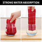 Homaxy 100% Cotton Terry Kitchen Towels, Checkered Designed, Soft and Super - Image 3