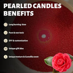 Camellia Scented Red Pearled Candle 18oz Luxury Sand Candle Granulated Wax - Image 3