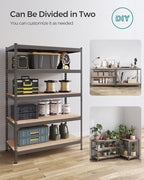 SONGMICS 5-Tier Storage Shelves, Load 2310 lb, Boltless Assembly, Adjustable - Image 7