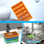 Ice Cube Tray, 3 Pack Silicone Ice Tray Easy-Release Flexible 15 Ice Cube Molds - Image 7