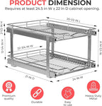 HOLDN’ STORAGE Two Tier Pull Out Cabinet Organizer, Individual Sliding Drawers - Image 2