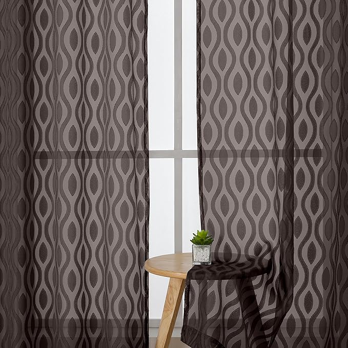 Aiyufeng Sheer Curtains 96 Inches Long - Image 3