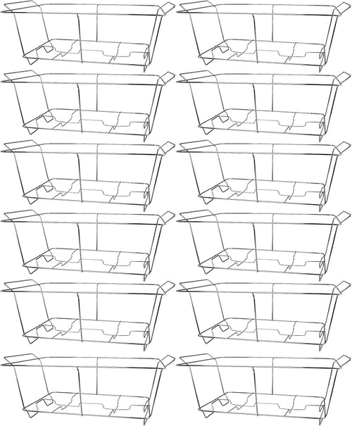 12 Pack Chafing Wire Rack Buffet Stand Chrome Frame - Image 2